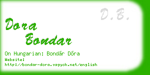 dora bondar business card